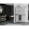 Mexen Kioto+ zuhanyfal polccal Walk-in 100 x 200 cm, prizma, fekete - 800-100-121-70-09