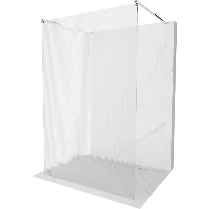 Mexen Kioto perete de duș autonom 100 x 200 cm, dungi 8 mm, crom - 800-100-002-01-09