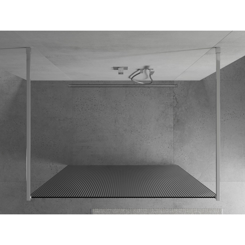 Mexen Kioto szabadon álló zuhanyfal, 100 x 200 cm, prizmák, 8 mm, króm - 800-100-002-01-09