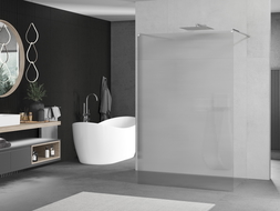 Mexen Kioto perete de duș autoportant 120 x 200 cm, dungi 8 mm, crom - 800-120-002-01-09