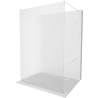 Mexen Kioto perete de duș independent 140 x 200 cm, dungi 8 mm, alb - 800-140-002-20-09