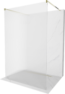 Mexen Kioto szabadonálló zuhanyfal 140 x 200 cm, bordázott 8 mm, arany - 800-140-002-50-09