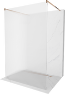 Mexen Kioto szabadonálló zuhanyfal 100 x 200 cm, bordázott 8 mm, Rózsaszín-arany - 800-100-002-60-09