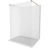 Perete de duș freestanding Mexen Kioto 140 x 200 cm, dungi 8 mm, aur roz - 800-140-002-60-09