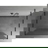 Mexen Kioto szabadonálló zuhanyfal 110 x 200 cm, bordázott 8 mm, Fekete - 800-110-002-70-09