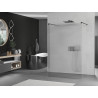 Mexen Kioto perete duș freestanding 140 x 200 cm, dungi 8 mm, negru - 800-140-002-70-09