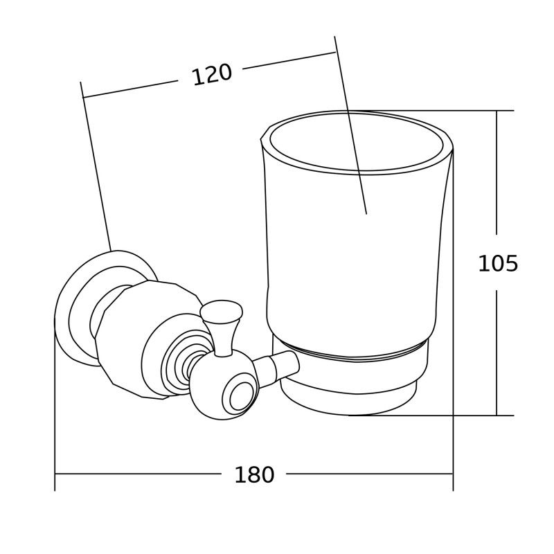 Mexen Estela fogkefetartó, króm - 7011538-00