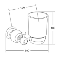 Mexen Estela fogkefetartó, króm - 7011538-00