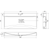 Mexen Poli konglomerát munkalapon álló mosdó 1/O 100 x 48 cm, fehér - 23021001