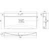 Mexen Poli lavoar de blat din conglomerat 1/O 100 x 48 cm, alb - 23021001