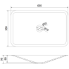 Mexen Esper pultra szerelhető konglomerát mosdókagyló 60 x 38 cm, Fehér - 23036001