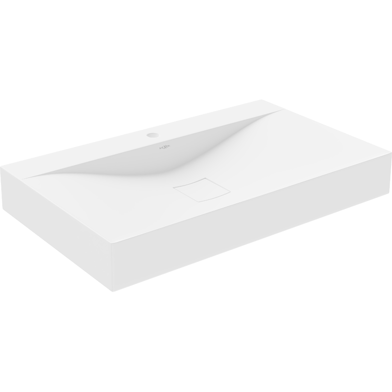 Mexen Poli chiuvetă de blat din conglomerat 1/O 80 x 48 cm, albă - 23028001