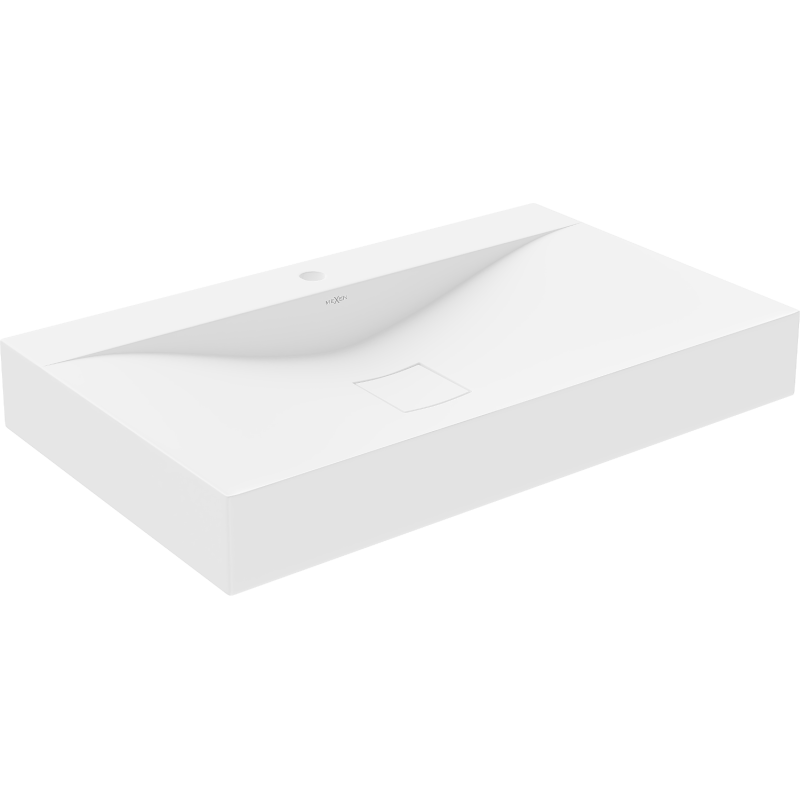 Mexen Poli chiuvetă pe blat din conglomerat 1/O 80 x 48 cm, albă - 23028001
