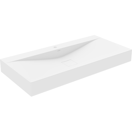 Mexen Poli chiuvetă de suprafață din conglomerat 1/O 100 x 48 cm, albă - 23021001