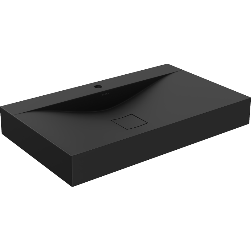 Mexen Poli konglomerátum pultra szerelhető mosdó 1/O 80 x 48 cm, fekete - 23028071