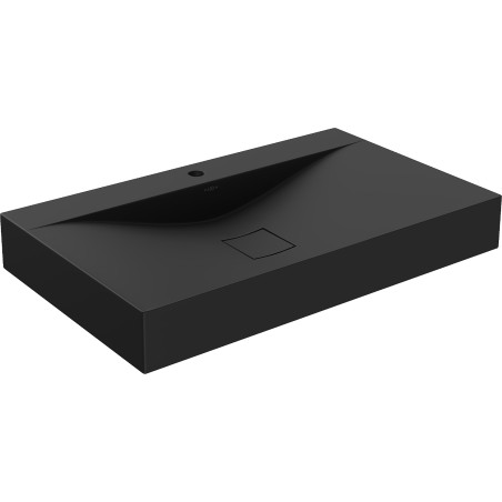 Mexen Poli konglomerátum pultra szerelhető mosdó 1/O 80 x 48 cm, fekete - 23028071