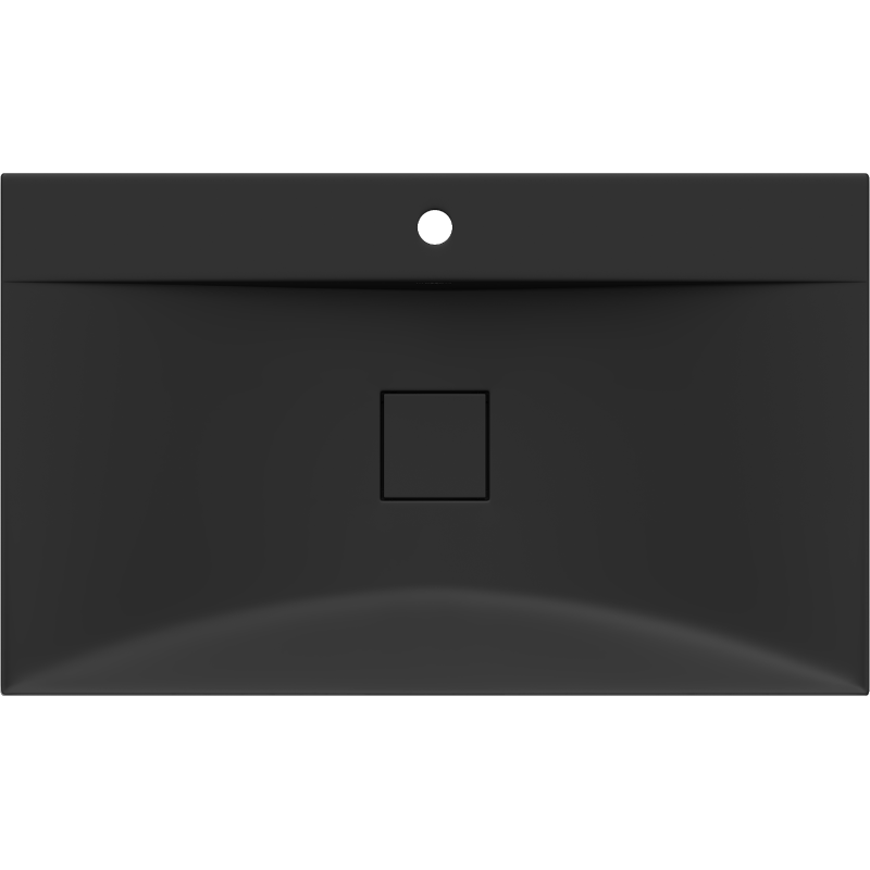 Mexen Poli lavoar pe blat din conglomerat 1/O 80 x 48 cm, negru - 23028071