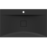 Mexen Poli konglomerátum pultra szerelhető mosdó 1/O 80 x 48 cm, fekete - 23028071