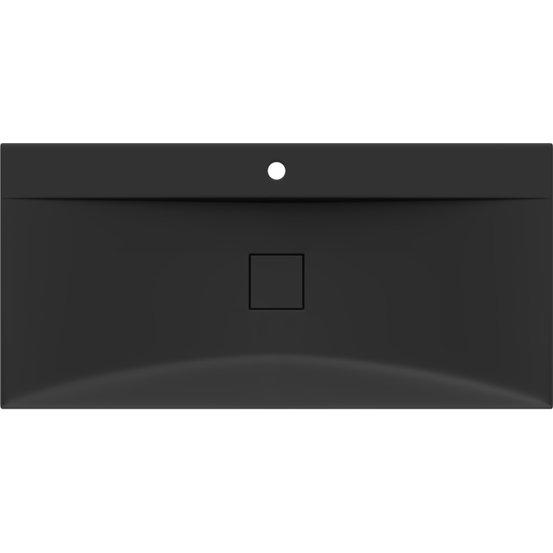 Mexen Poli chiuvetă pe blat din conglomerat 1/O 100 x 48 cm, neagră - 23021071