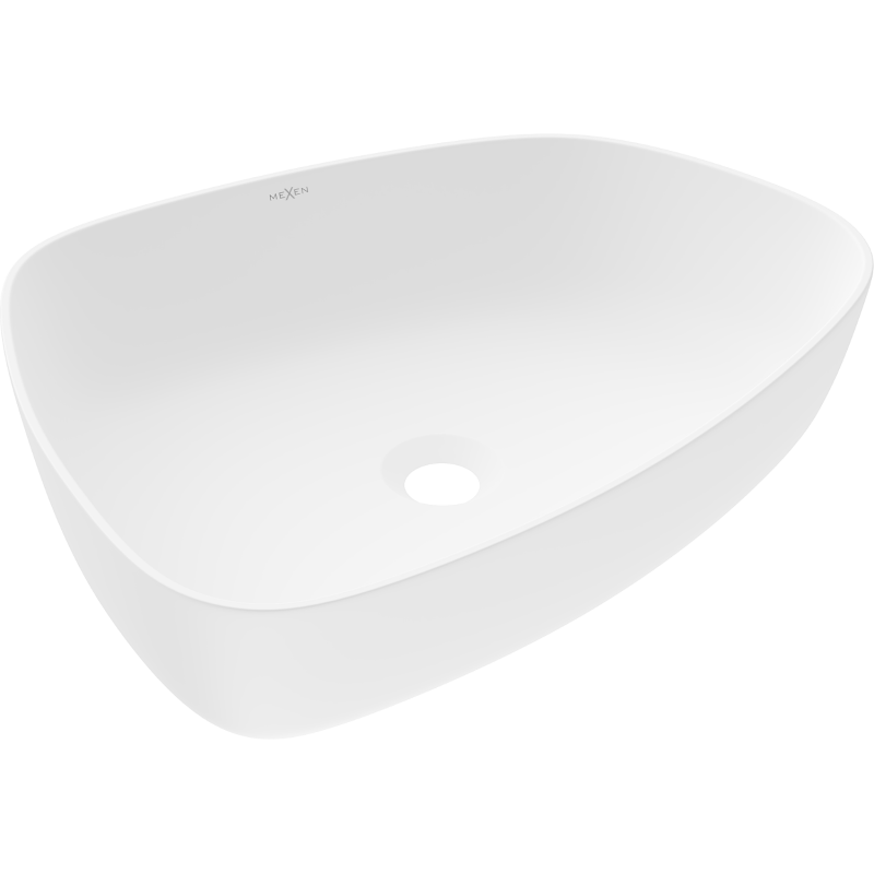 Mexen Ono pultra szerelhető konglomerát mosdókagyló 51 x 39 cm, Fehér - 23045101