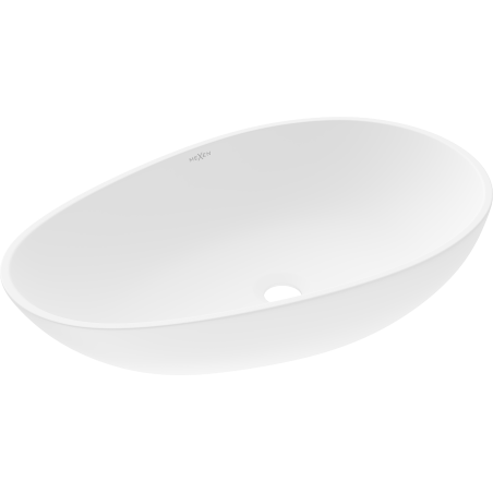 Mexen Nora 60 x 36 cm-es pult feletti mosdókagyló konglomerátumból, fehér - 23056001