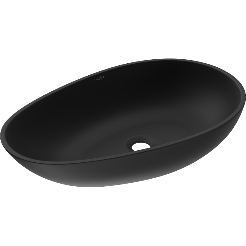 Mexen Nora lavoar pe blat din conglomerat 60 x 36 cm, negru - 23056071