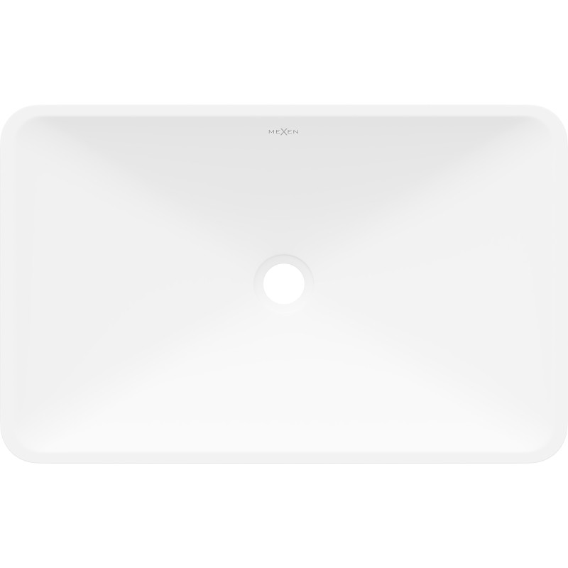 Mexen Esper 60 x 38 cm-es, konglomerátum asztali mosdókagyló, fehér - 23036001