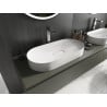 Mexen Sofia chiuvetă pe blat din conglomerat 70 x 35 cm, Albă - 23067001
