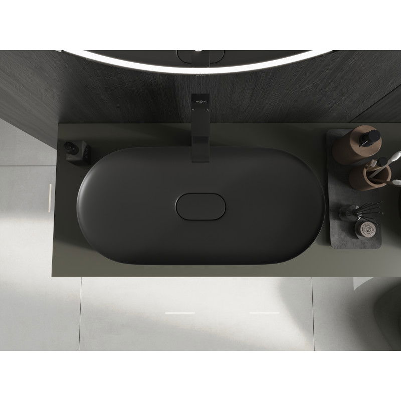 Mexen Sofia konglomerát mosdókagyló 70 x 35 cm, fekete - 23067071