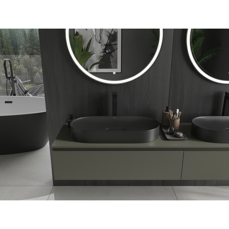 Mexen Sofia konglomerát mosdókagyló 70 x 35 cm, fekete - 23067071