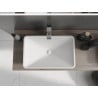 Mexen Esper chiuvetă pe blat din conglomerat 60 x 38 cm, Albă - 23036001