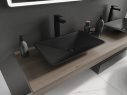 Mexen Esper lavoar deasupra blatului din conglomerat 60 x 38 cm, negru - 23036071