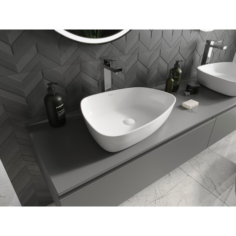 Mexen Ono pultos mosdó konglomerátumból 51 x 39 cm, fehér - 23045101