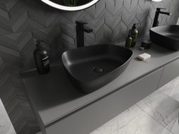 Mexen Ono lavoar de blat din conglomerat 51 x 39 cm, negru - 23045171