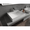 Mexen Poli chiuveta de blat de conglomerat 1/O 60 x 48 cm, albă - 23026001