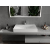 Mexen Poli chiuvetă de blat din conglomerat 1/O 80 x 48 cm, albă - 23028001