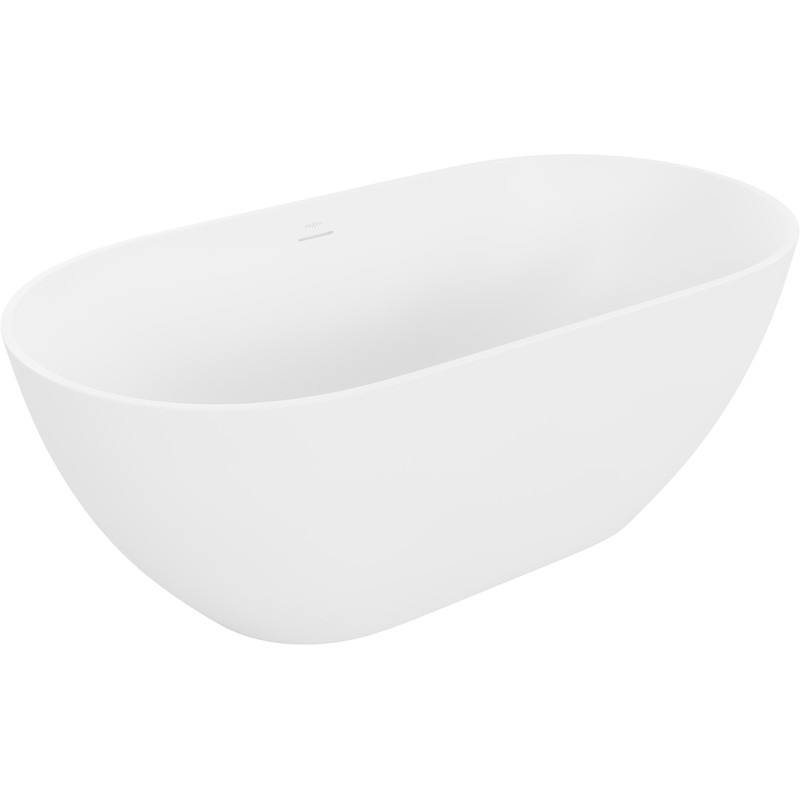 Mexen Rimini szabadon álló, konglomerátumból készült kád 150 x 75 cm, fehér matt - 57241507500
