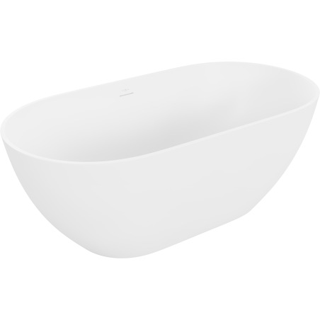 Mexen Rimini szabadon álló konglomerátum kád 150 x 75 cm, fehér matt - 57241507500