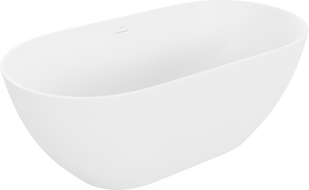Mexen Rimini szabadon álló konglomerátum kád 150 x 75 cm, fehér matt - 57241507500