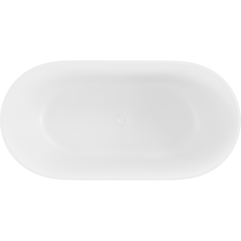 Mexen Rimini cadă de sine stătătoare din conglomerat 150 x 75 cm, alb mat - 57241507500