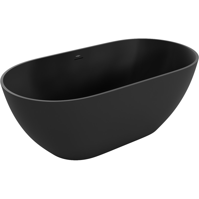 Mexen Rimini cadă de sine stătătoare din conglomerat 150 x 75 cm, negru mat - 57241507570