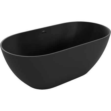 Mexen Rimini cadă de sine stătătoare din conglomerat 150 x 75 cm, negru mat - 57241507570