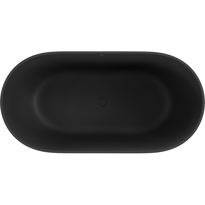 Mexen Rimini cadă de sine stătătoare din conglomerat 150 x 75 cm, negru mat - 57241507570