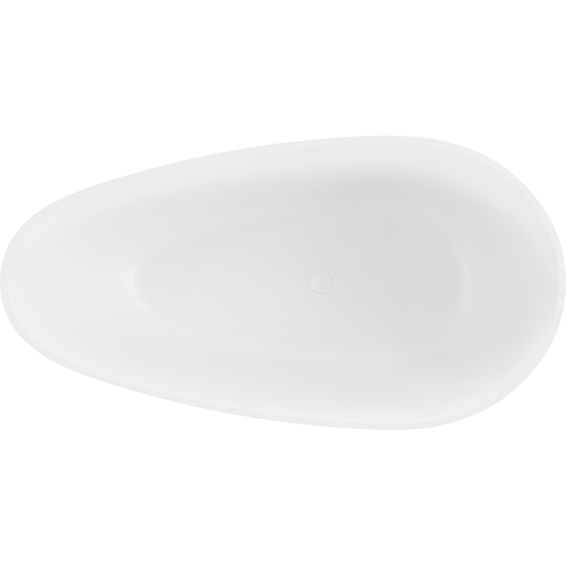 Mexen Palermo cadă de baie freestanding din conglomerat 150 x 78 cm, alb mat - 57211507800