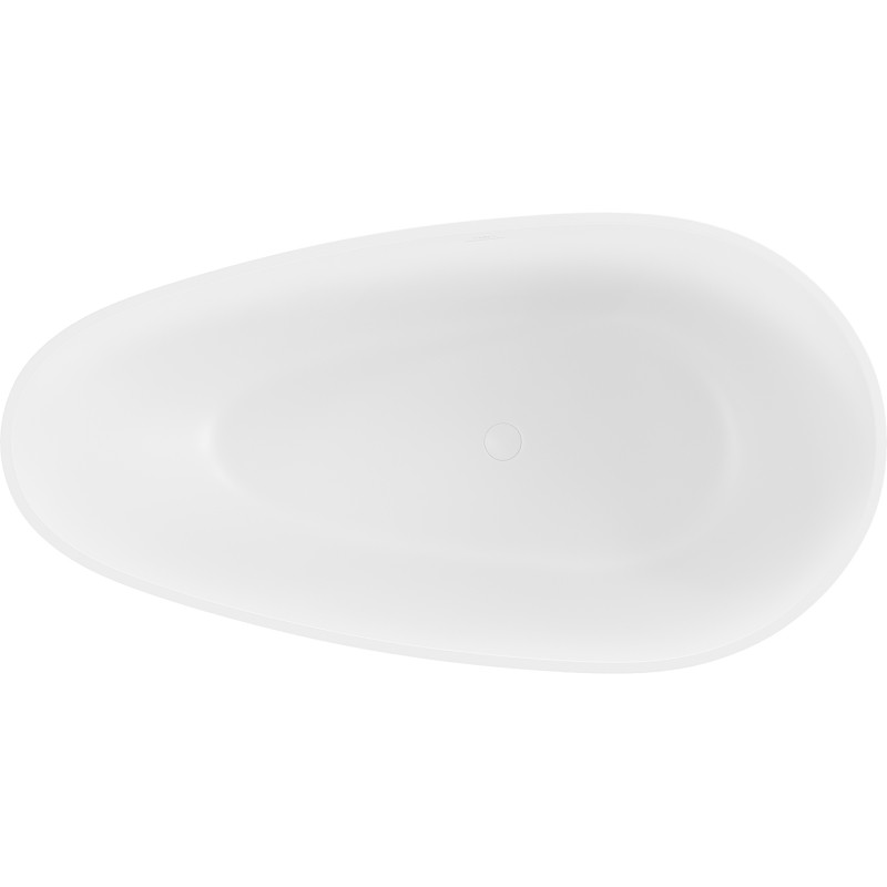 Mexen Palermo cadă freestanding din conglomerat 150 x 78 cm, alb mat - 57211507800