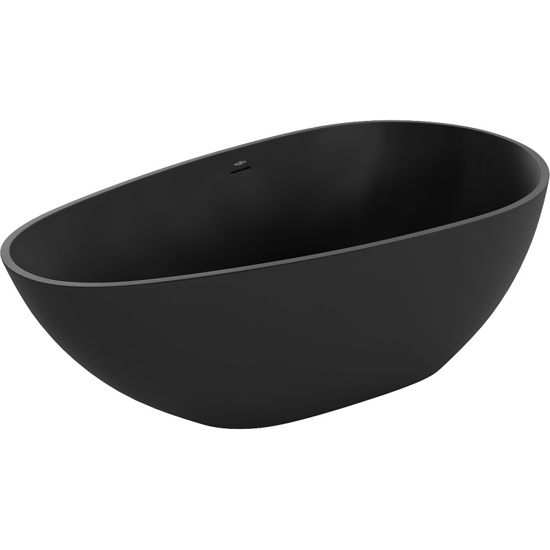Mexen Palermo cadă de sine stătătoare din conglomerat 150 x 78 cm, negru mat - 57211507870