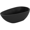 Mexen Palermo cadă freestanding din conglomerat 150 x 78 cm, negru mat - 57211507870