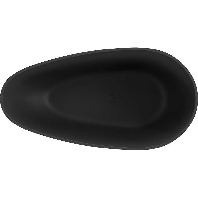 Mexen Palermo szabadon álló kád konglomerátumból 150 x 78 cm, fekete matt - 57211507870
