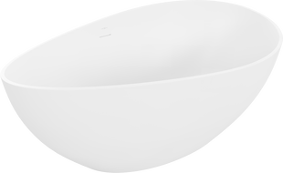 Cadă freestanding Mexen Parma din conglomerat 160 x 95 cm, alb mat - 57231609500