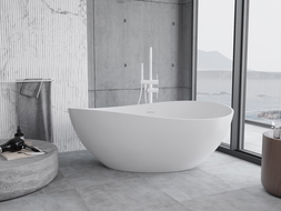 Mexen Parma szabadon álló kád konglomerátumból 160 x 95 cm, fehér matt - 57231609500